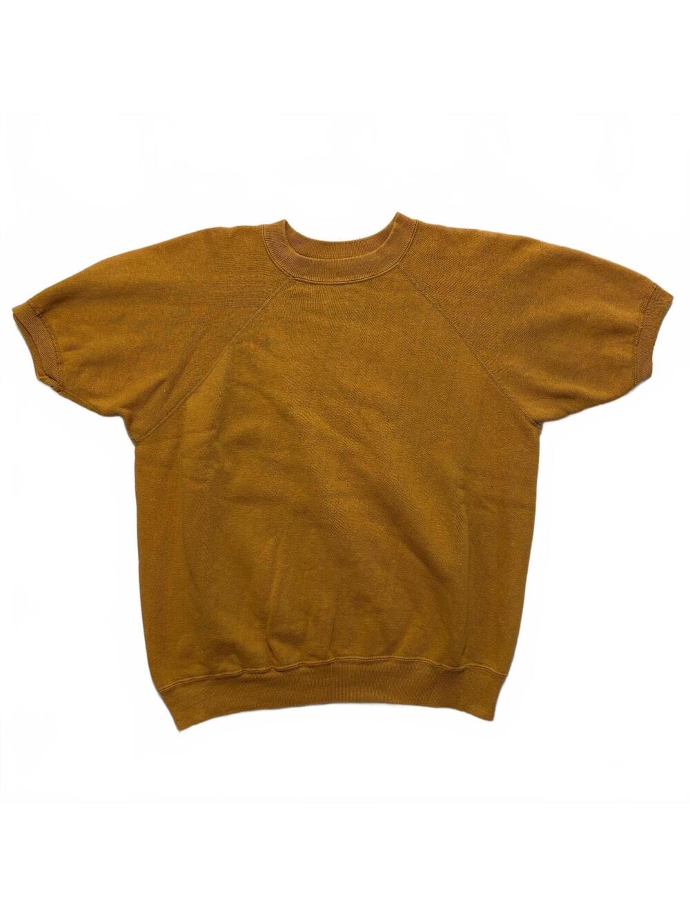VTG 60's Hanes Short Sleeve Raglan Crewneck Pullover Sweatshirt Men's S Yellow